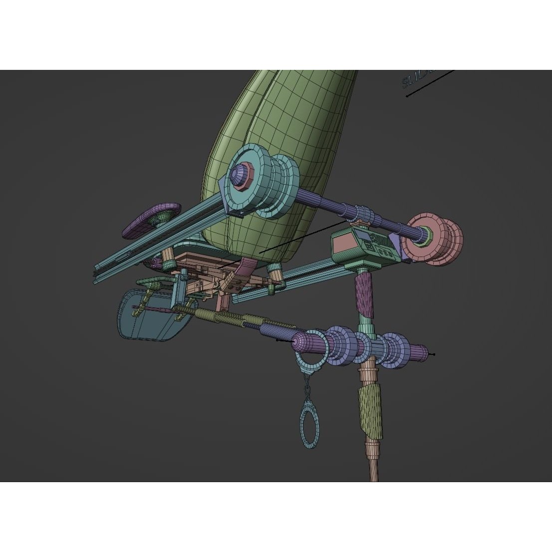 Robotic Chair Machine - Low-Poly Game-Ready 3D Model - View 14