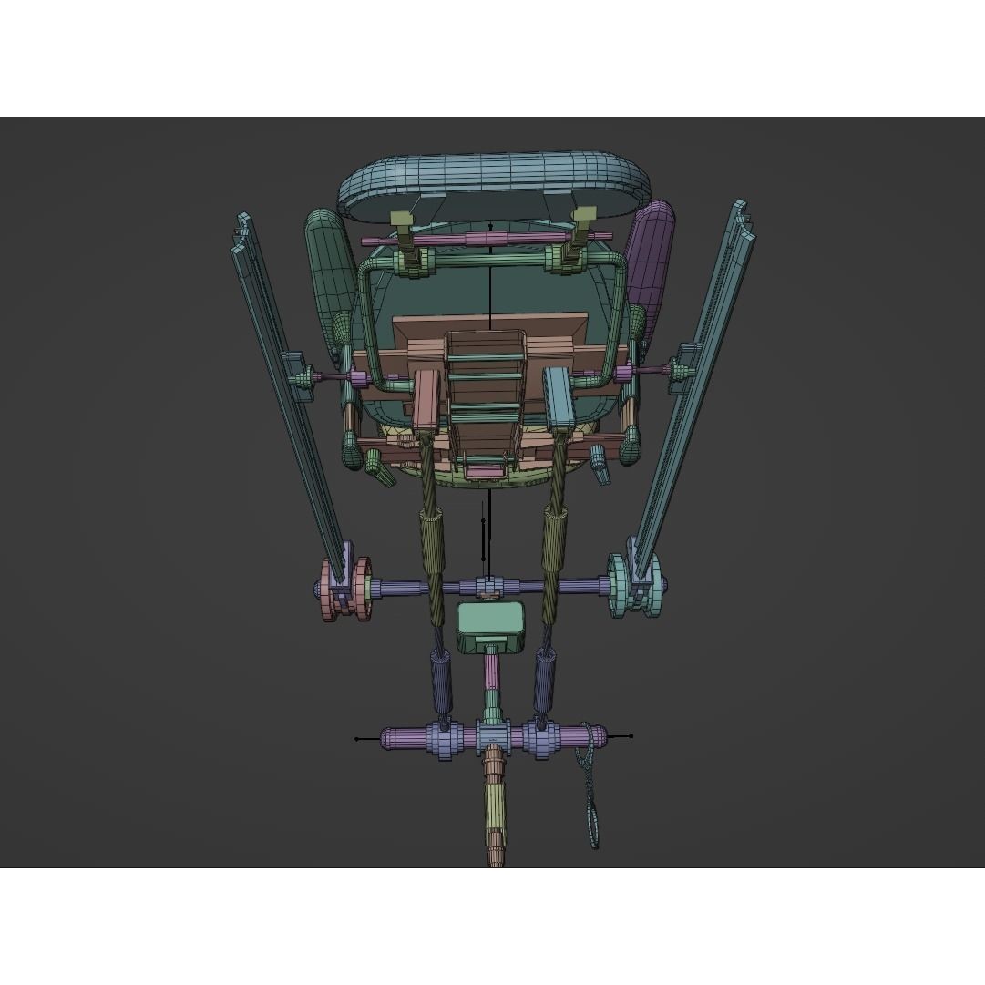 Robotic Chair Machine - Low-Poly Game-Ready 3D Model - View 15