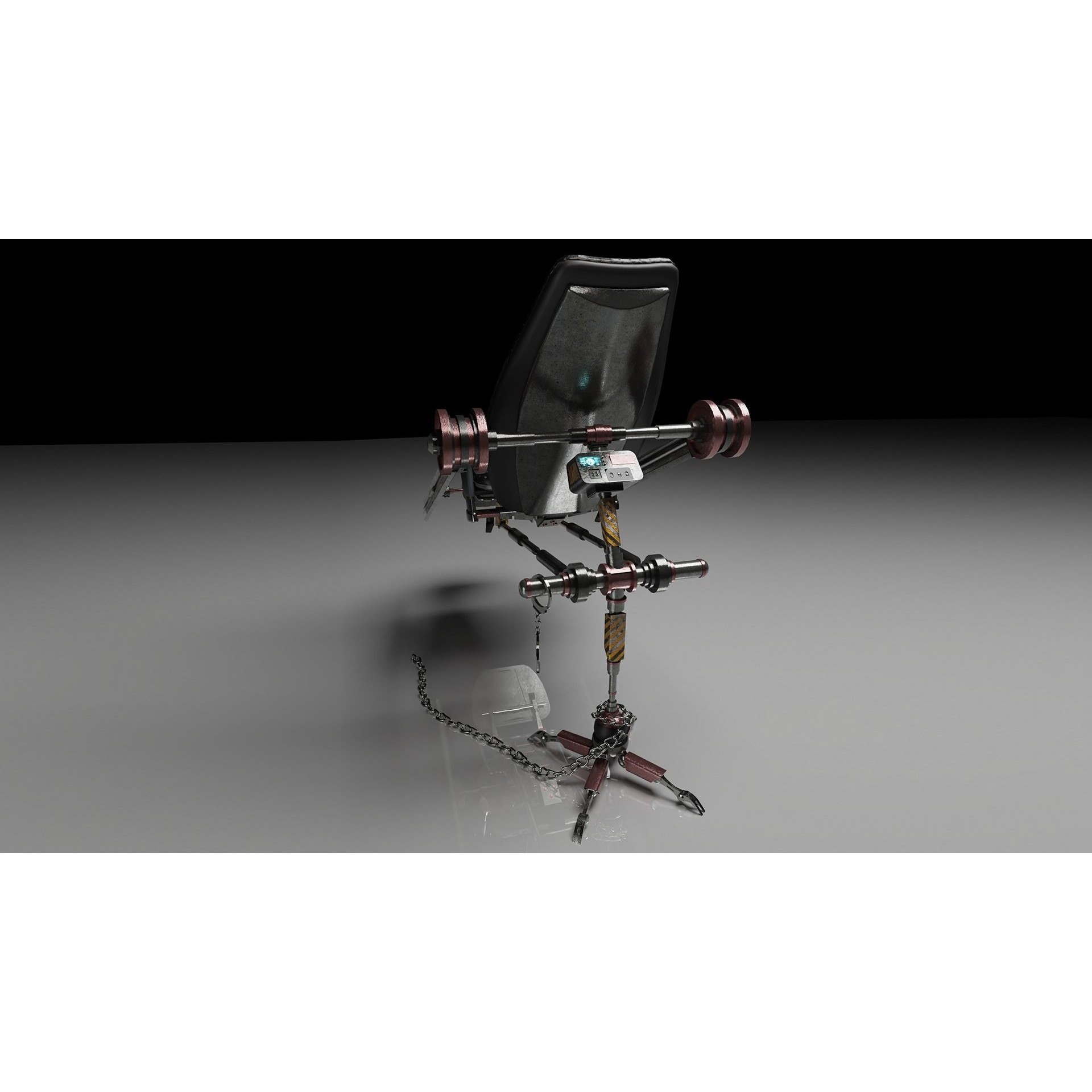 Robotic Chair Machine - Low-Poly Game-Ready 3D Model - View 16