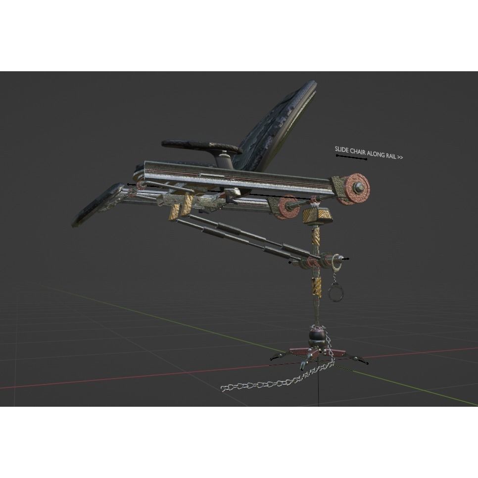 Robotic Chair Machine - Low-Poly Game-Ready 3D Model - View 17