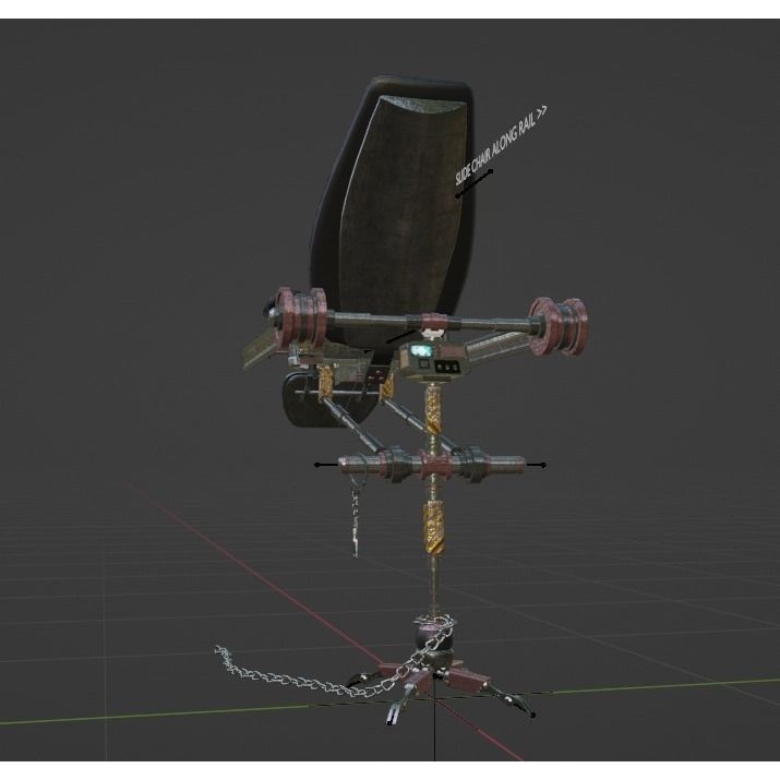 Robotic Chair Machine - Low-Poly Game-Ready 3D Model - View 18