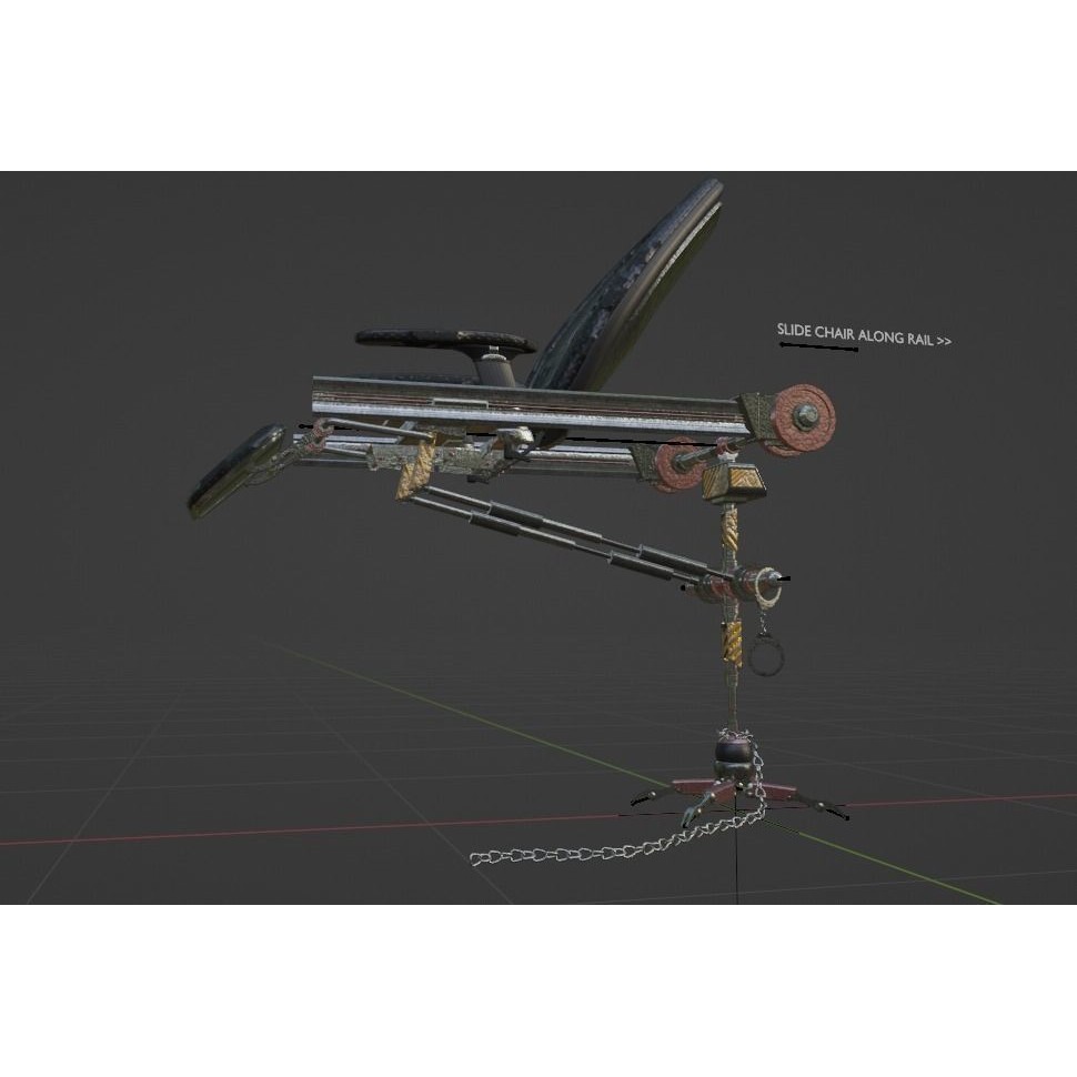 Robotic Chair Machine - Low-Poly Game-Ready 3D Model - View 19