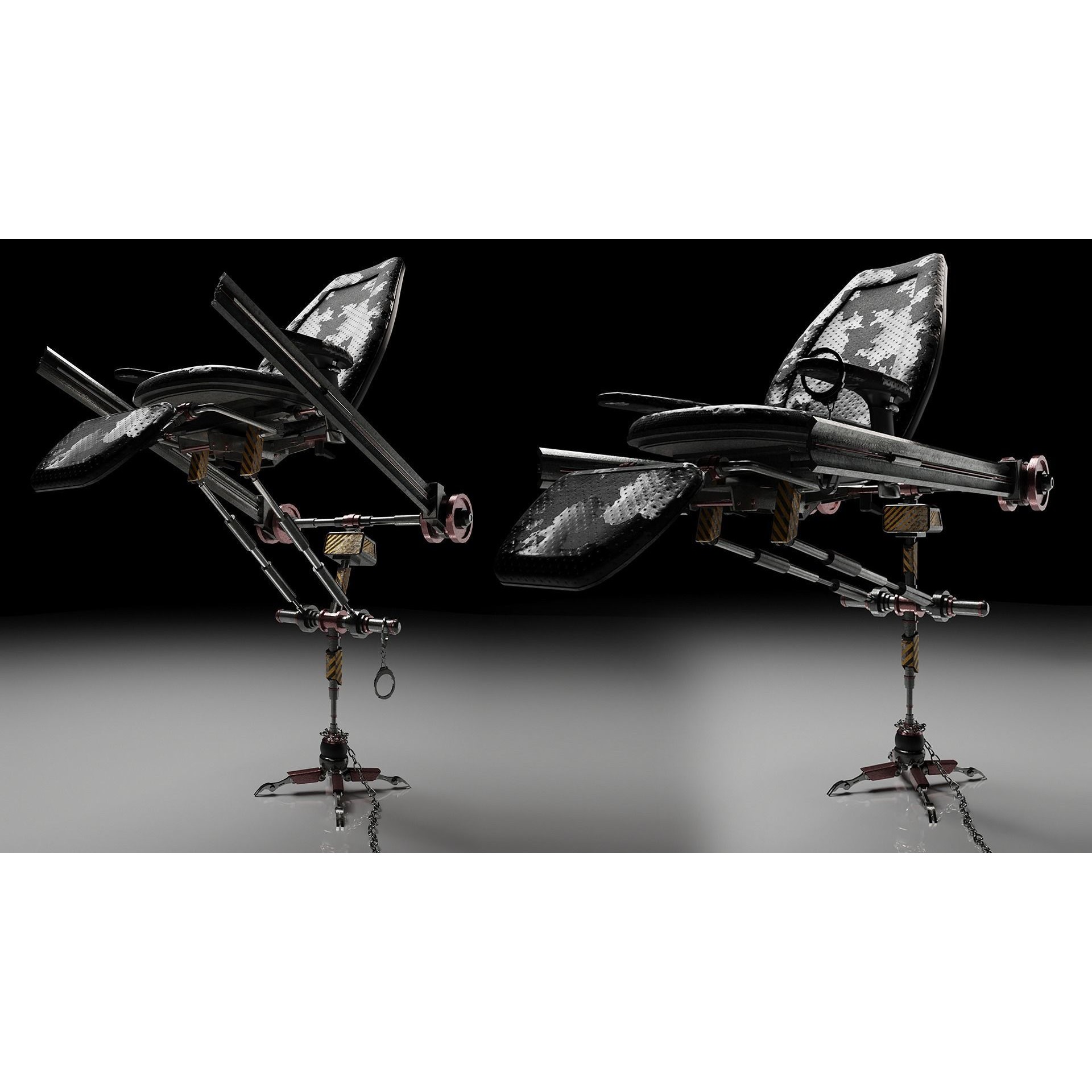 Robotic Chair Machine - Low-Poly Game-Ready 3D Model - View 3