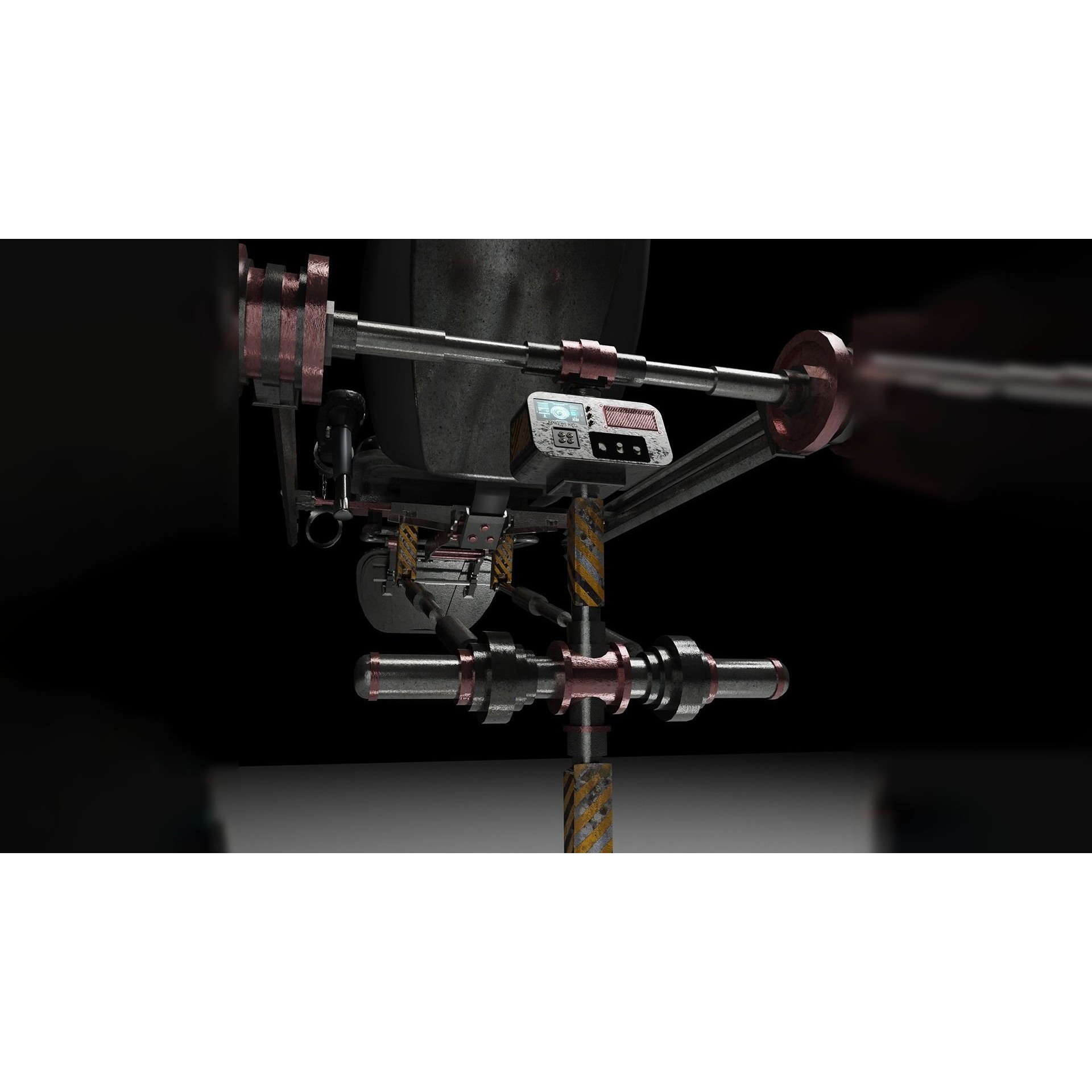 Robotic Chair Machine - Low-Poly Game-Ready 3D Model - View 6