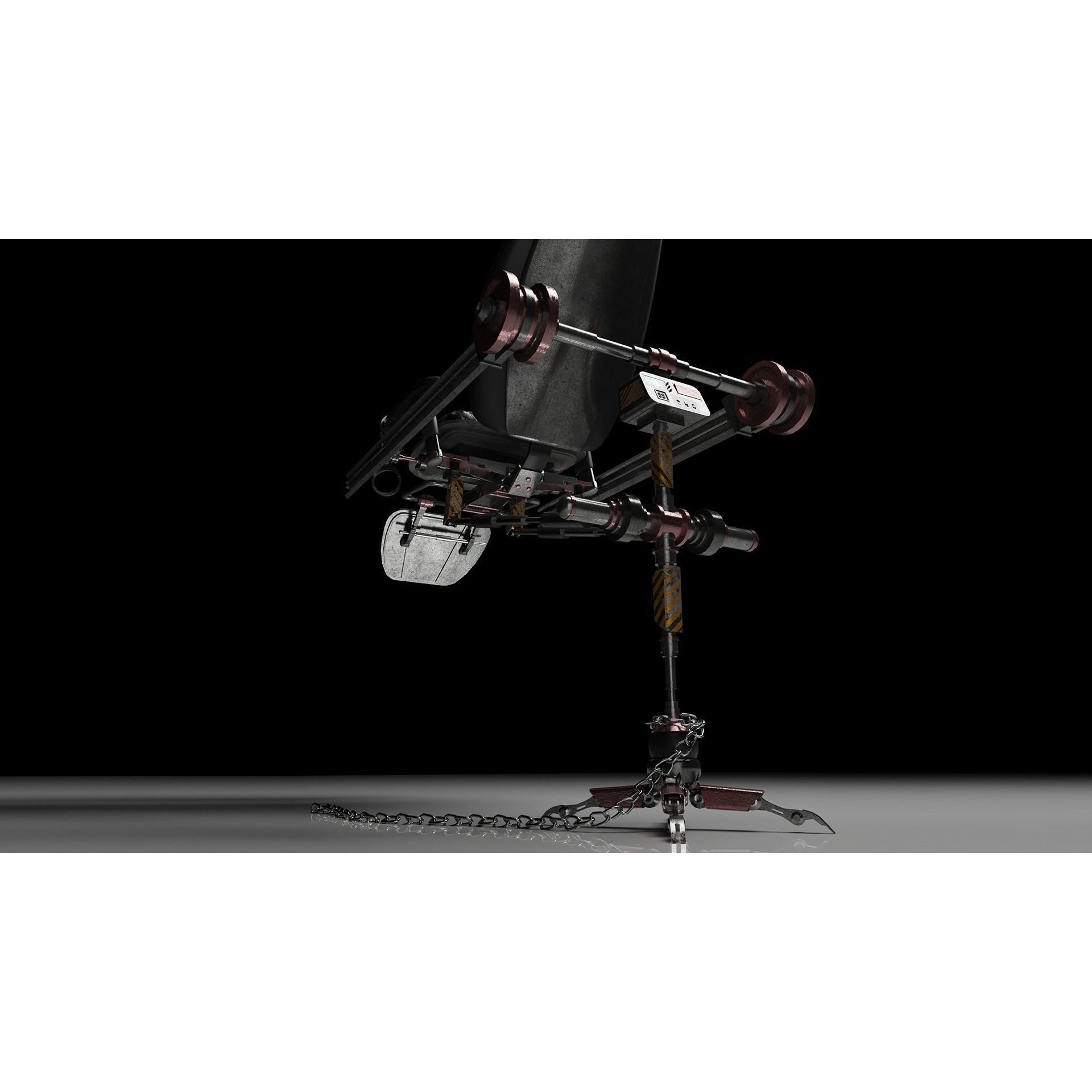 Robotic Chair Machine - Low-Poly Game-Ready 3D Model - View 7