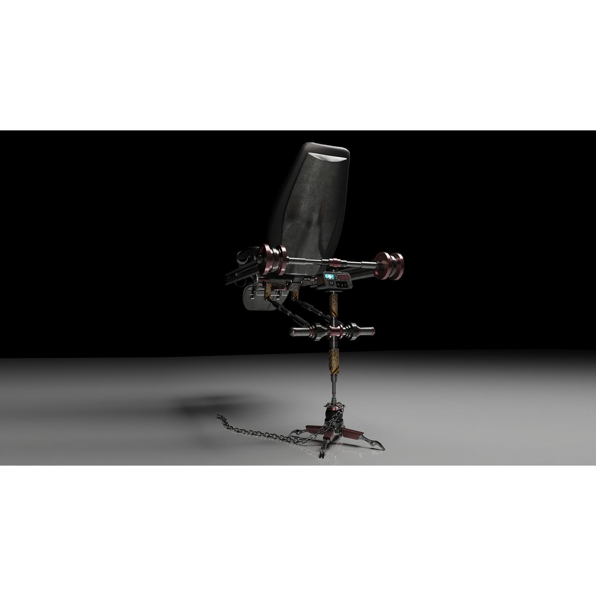 Robotic Chair Machine - Low-Poly Game-Ready 3D Model - View 8