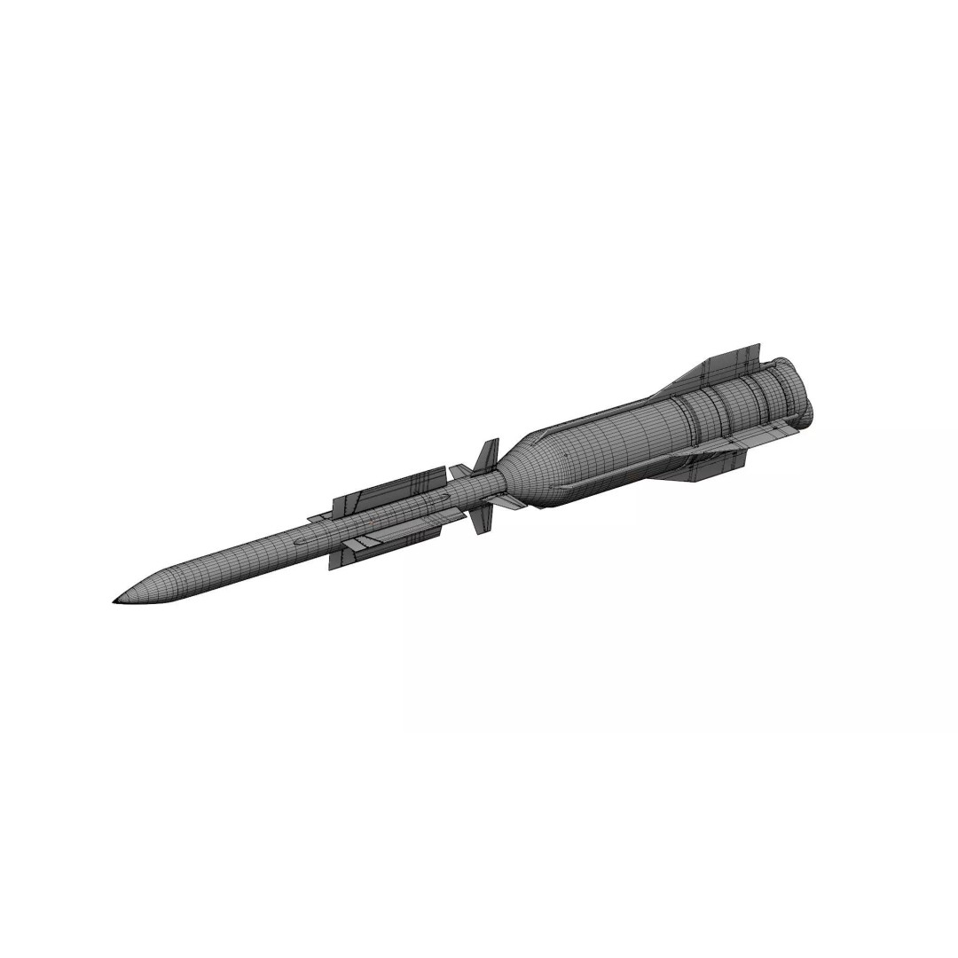 Aster 30 Anti-Aircraft Missiles 3D Model – High Poly PBR Asset, FBX - View 10