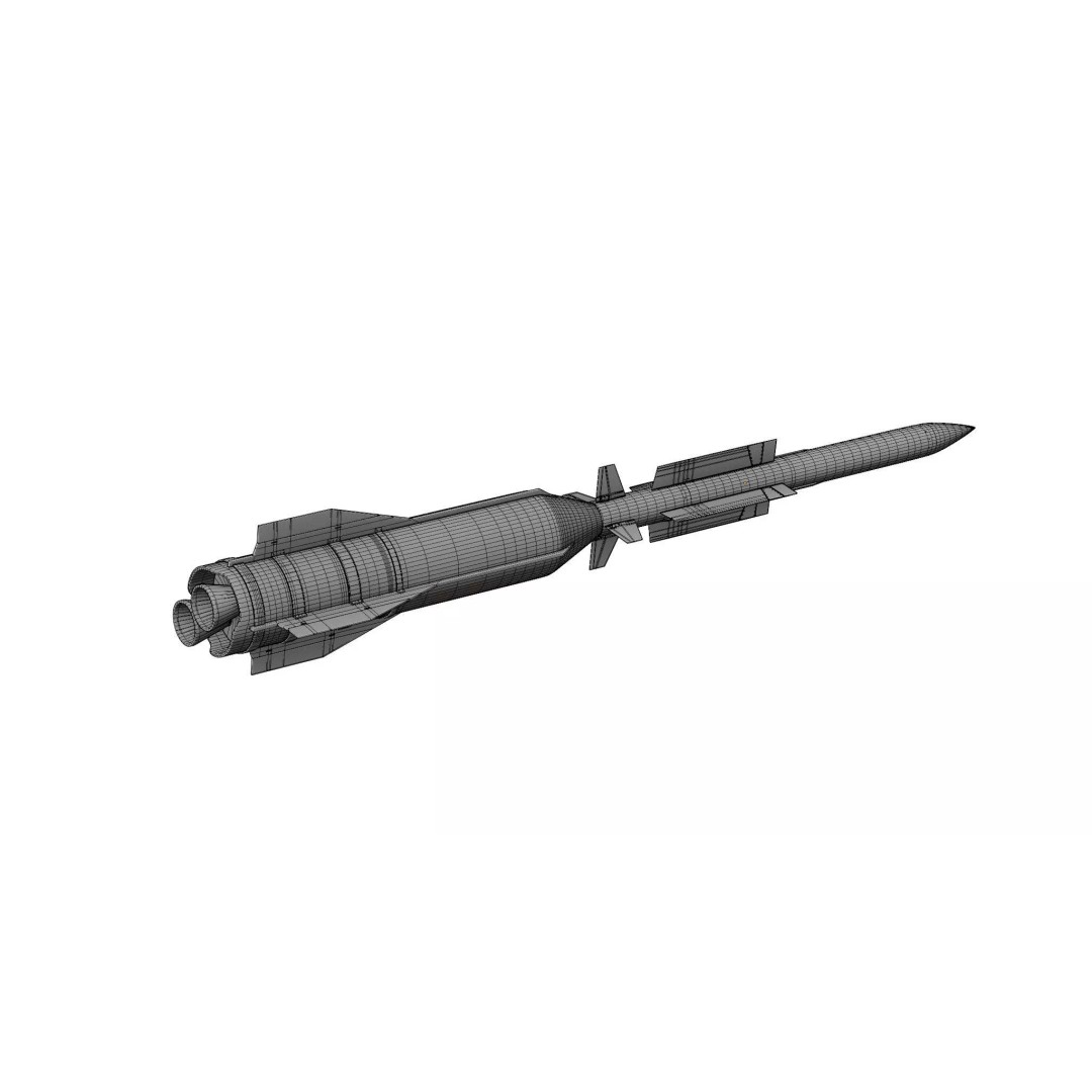 Aster 30 Anti-Aircraft Missiles 3D Model – High Poly PBR Asset, FBX - View 12