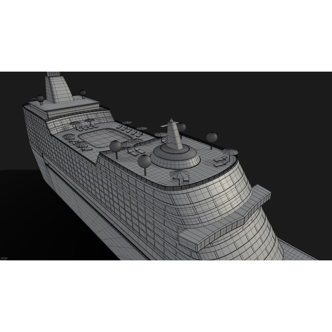 Luxury Liner 3D Model – Realistic Yacht with PBR Textures, FBX - View 5