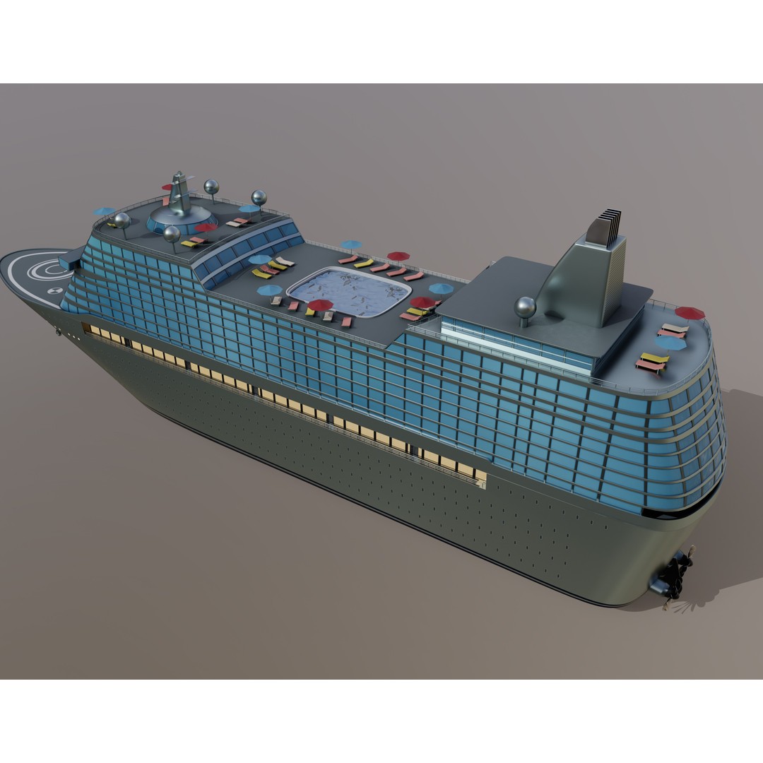 Luxury Liner 3D Model – Realistic Yacht with PBR Textures, FBX - View 6
