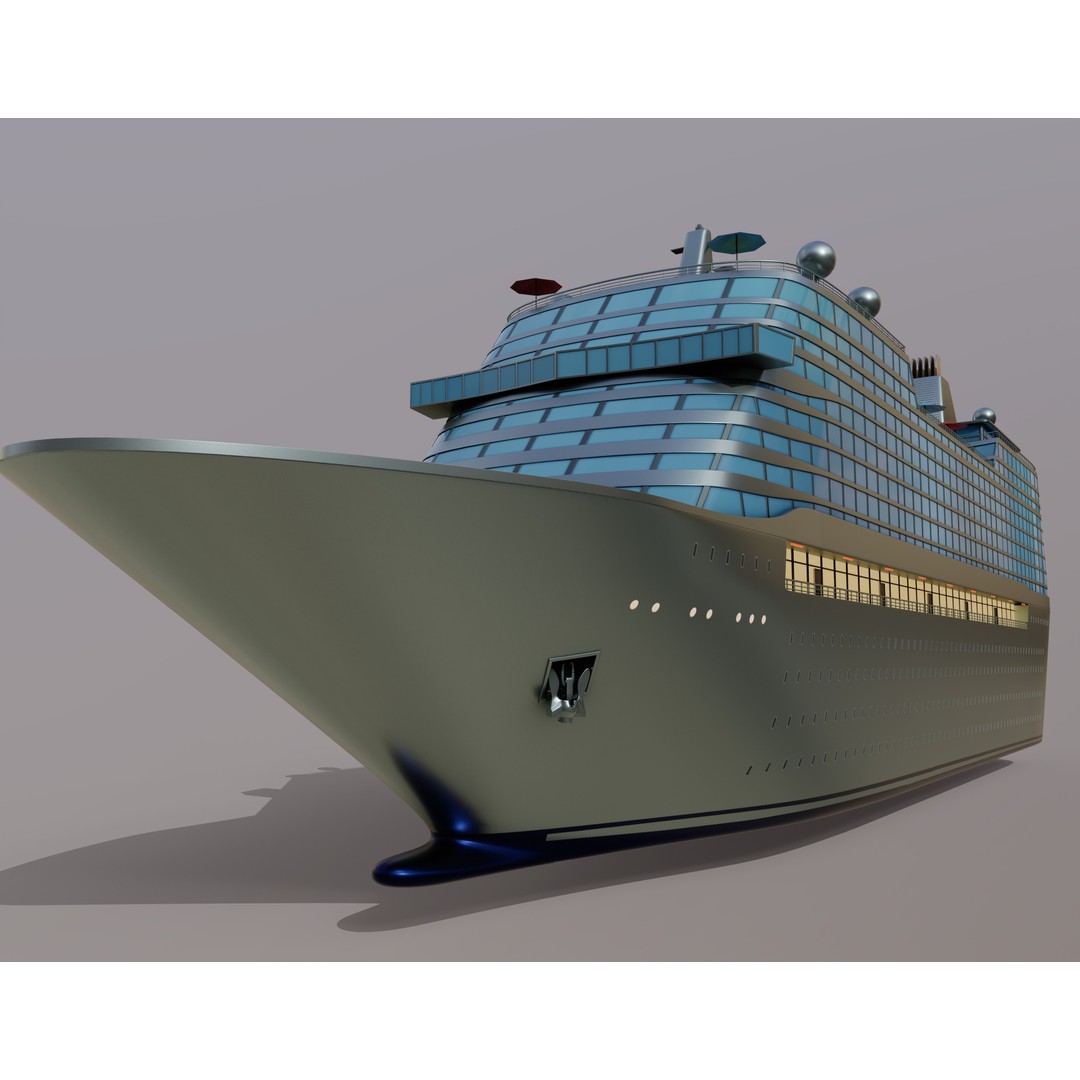 Luxury Liner 3D Model – Realistic Yacht with PBR Textures, FBX - View 8