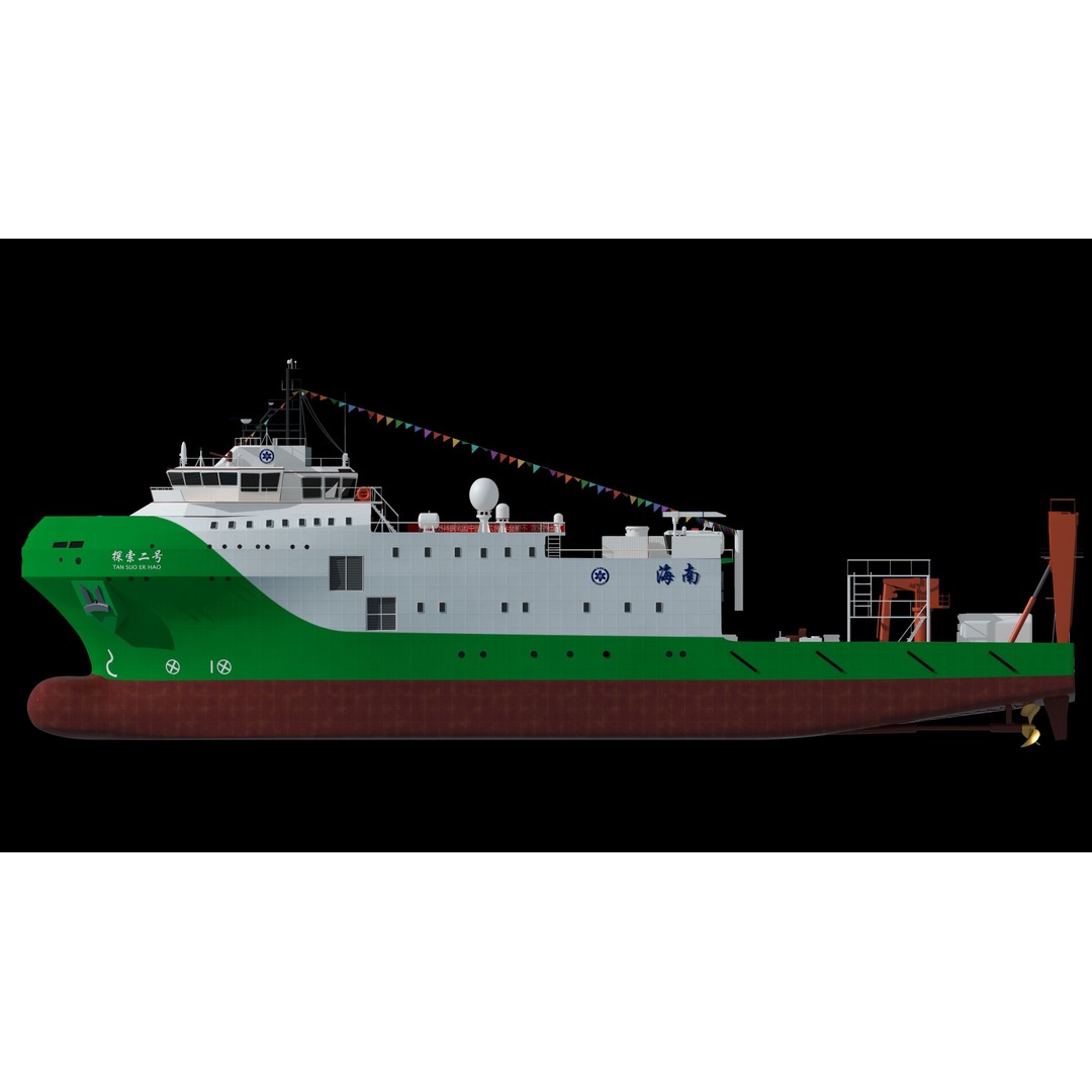 China Discovery II 3D Model – High Poly Military Research Ship, FBX, OBJ - View 17