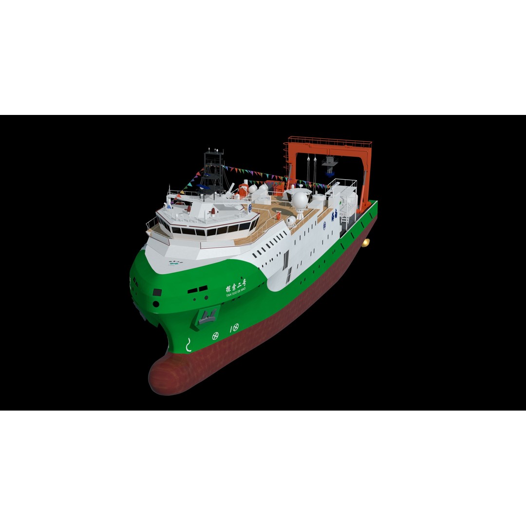China Discovery II 3D Model – High Poly Military Research Ship, FBX, OBJ - View 18