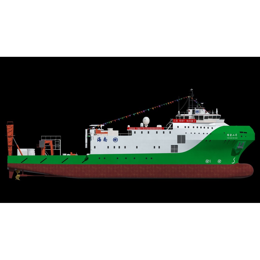 China Discovery II 3D Model – High Poly Military Research Ship, FBX, OBJ - View 20