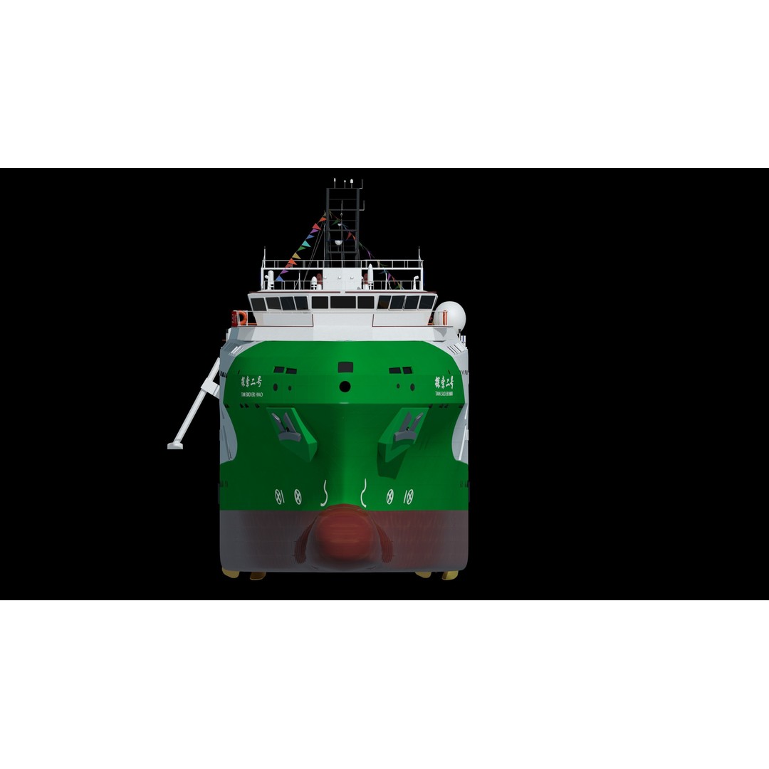 China Discovery II 3D Model – High Poly Military Research Ship, FBX, OBJ - View 4