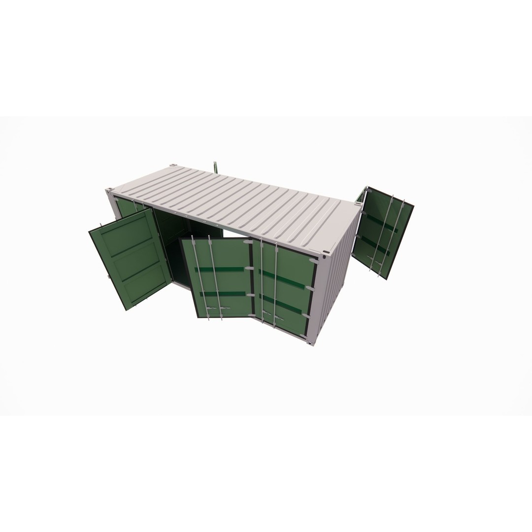 Conex 3D Model – Industrial Container, PBR Textures, Game Ready Formats - View 10