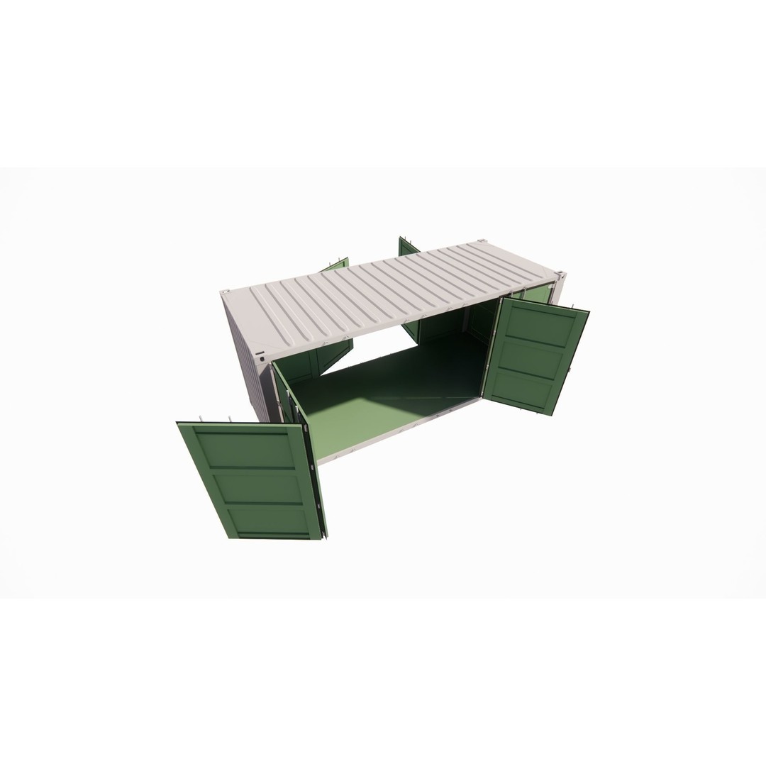 Conex 3D Model – Industrial Container, PBR Textures, Game Ready Formats - View 11