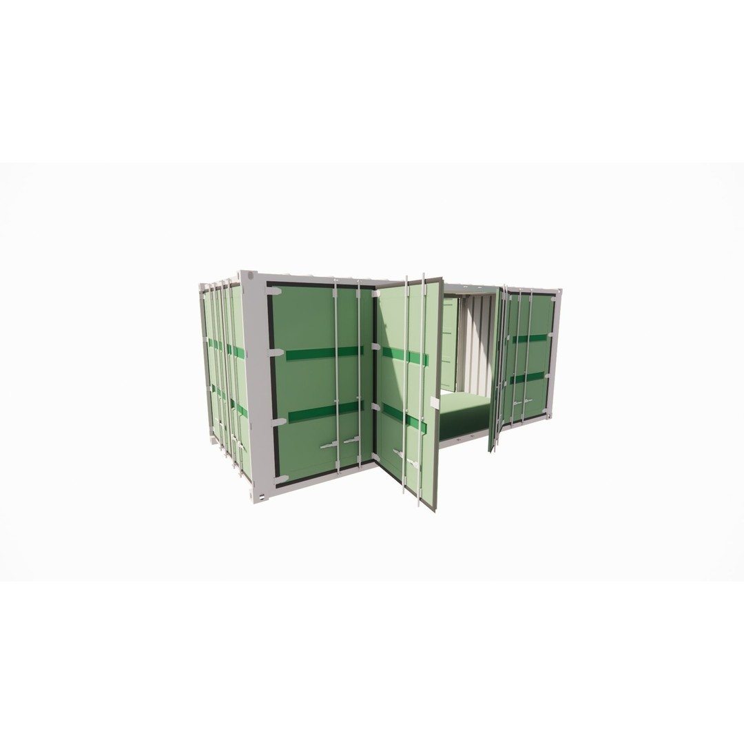 Conex 3D Model – Industrial Container, PBR Textures, Game Ready Formats - View 12