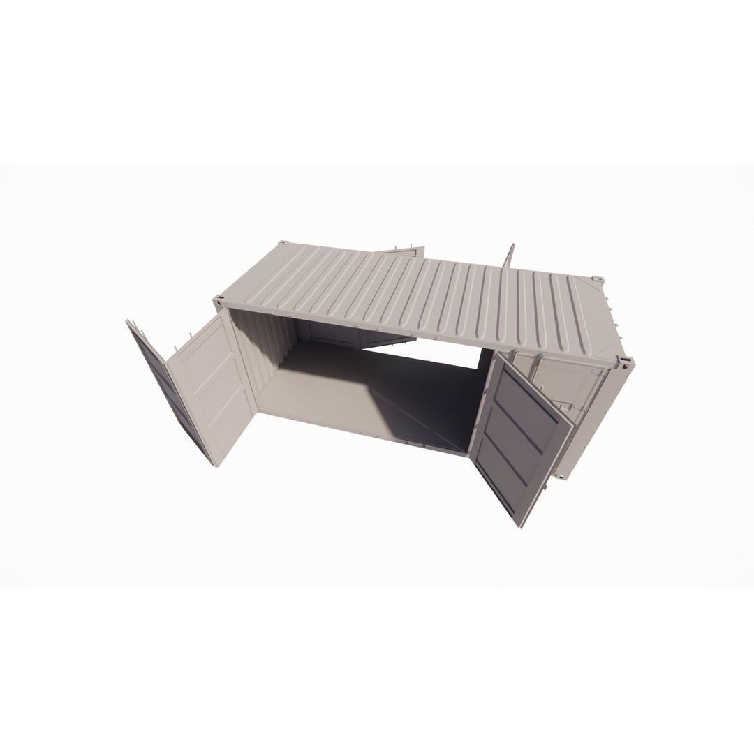 Conex 3D Model – Industrial Container, PBR Textures, Game Ready Formats - View 15