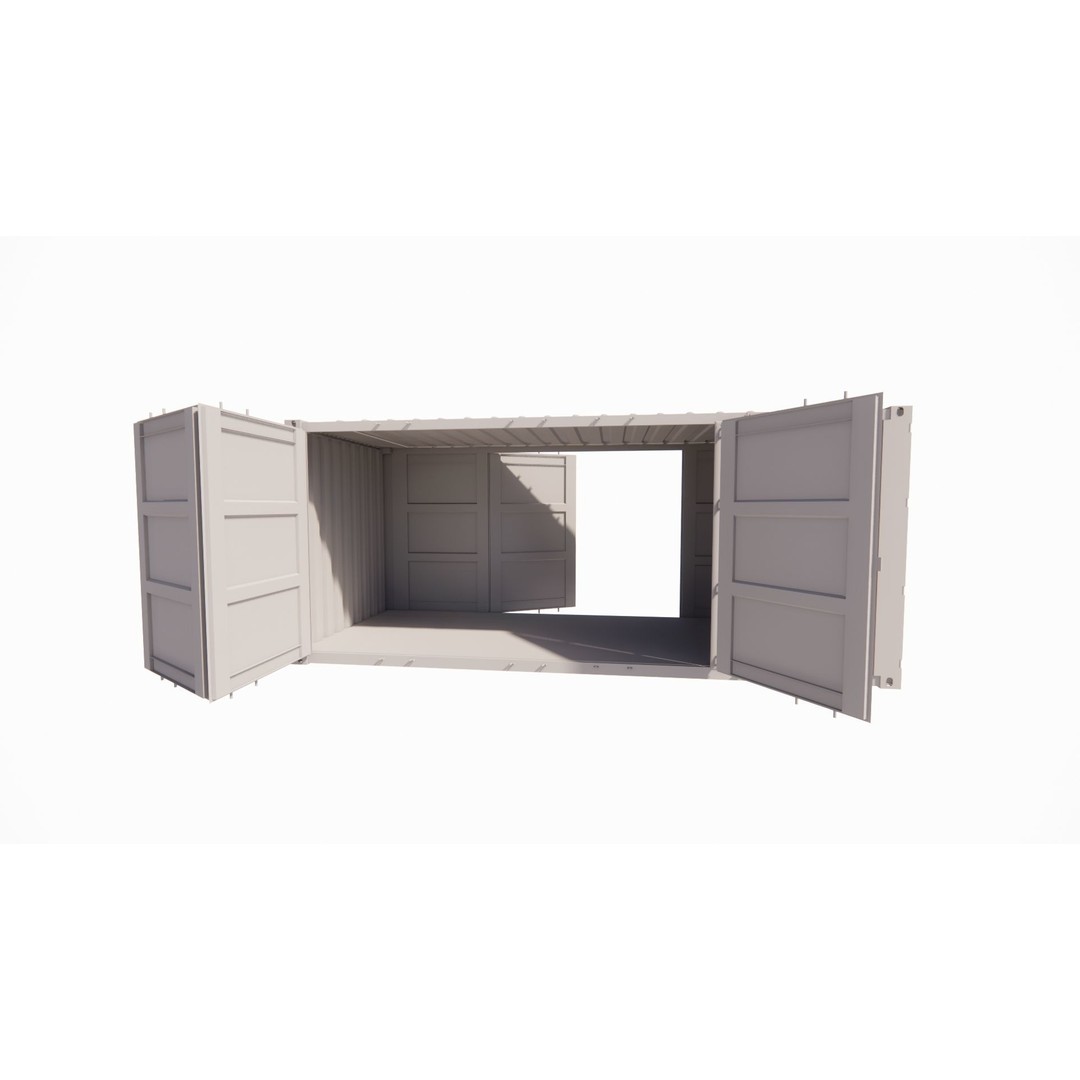 Conex 3D Model – Industrial Container, PBR Textures, Game Ready Formats - View 16