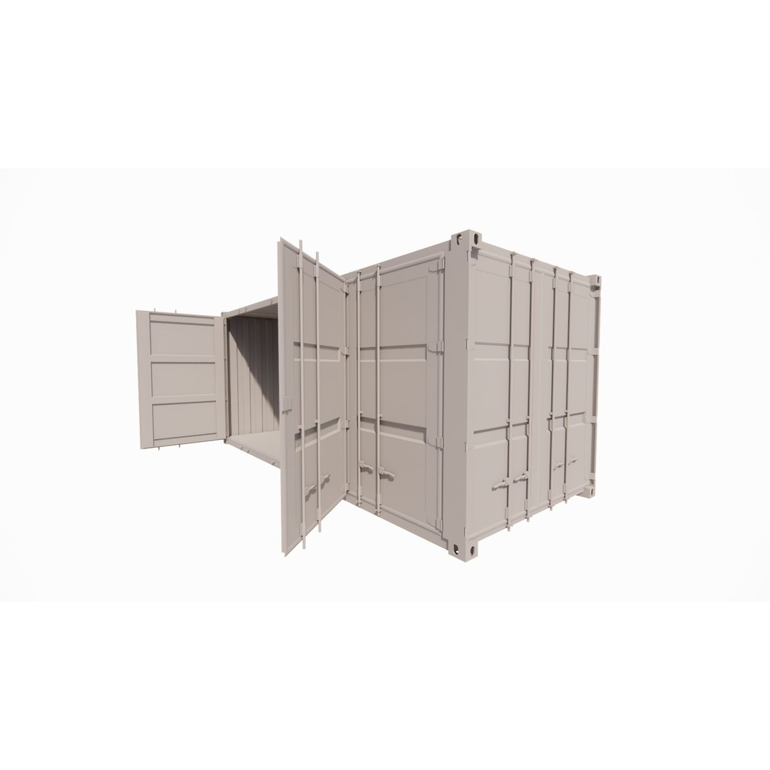 Conex 3D Model – Industrial Container, PBR Textures, Game Ready Formats - View 17