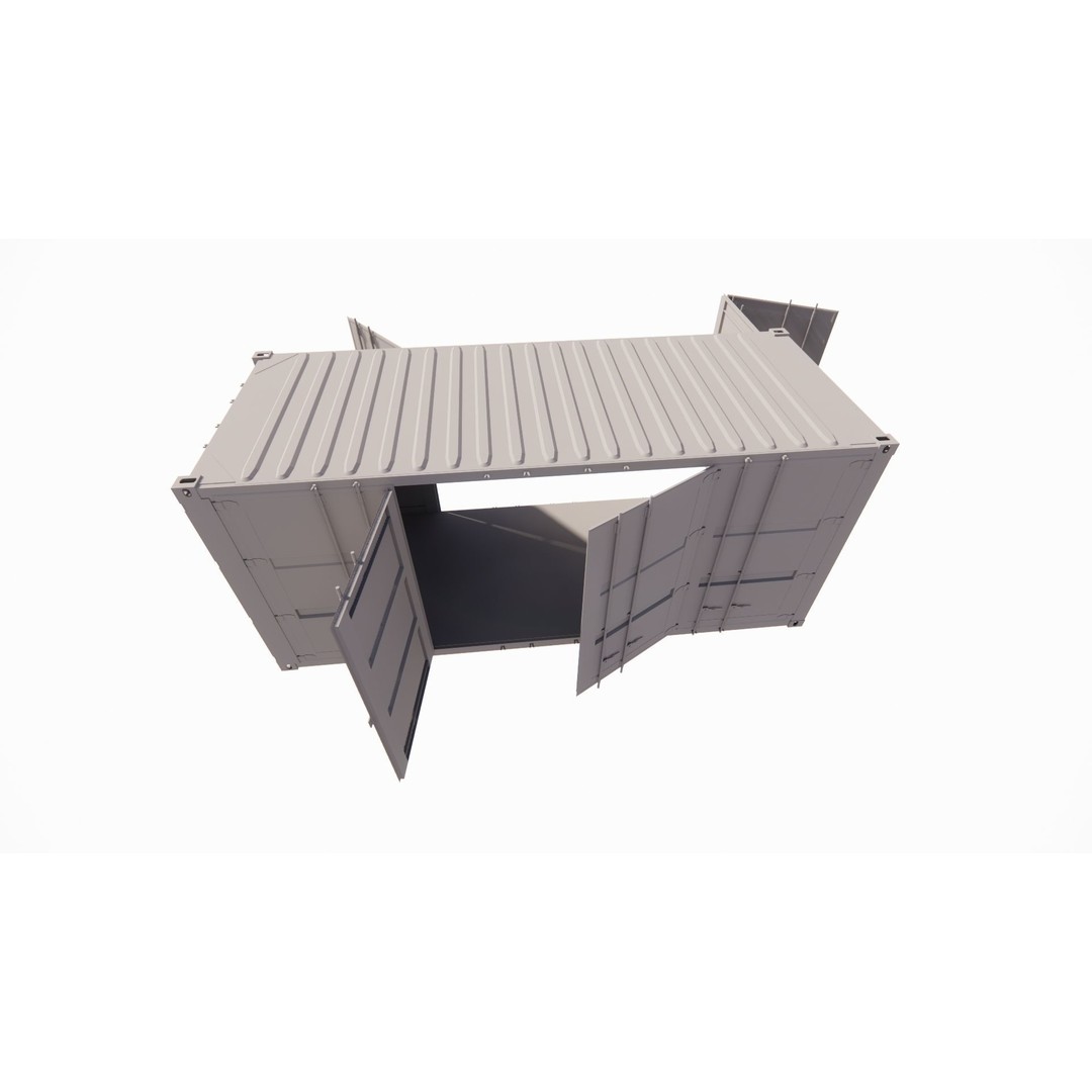 Conex 3D Model – Industrial Container, PBR Textures, Game Ready Formats - View 21