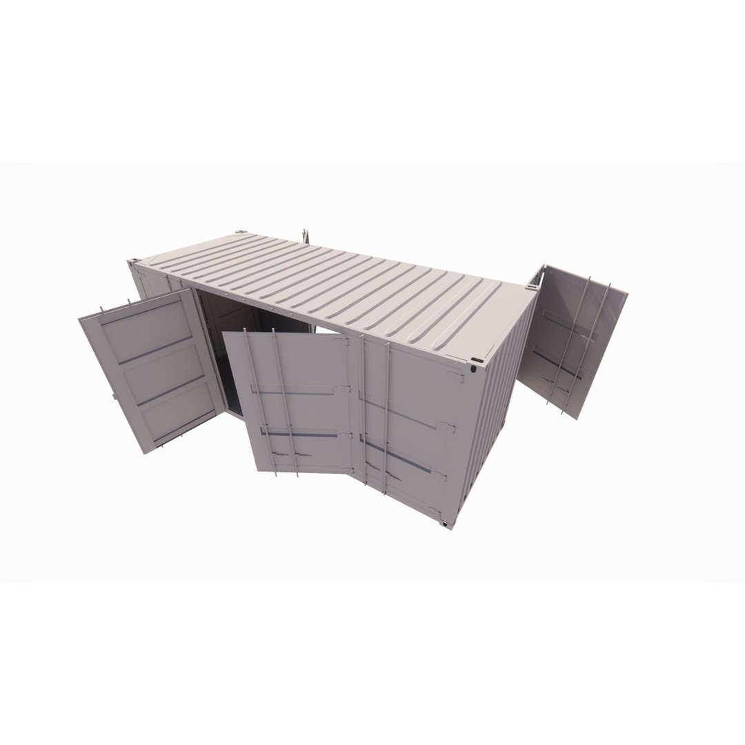 Conex 3D Model – Industrial Container, PBR Textures, Game Ready Formats - View 22