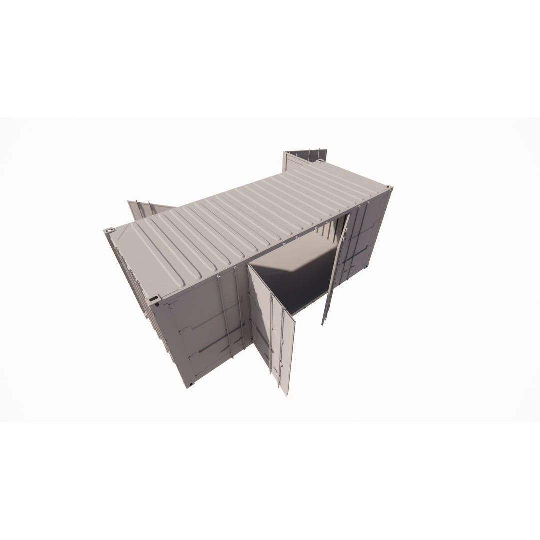 Conex 3D Model – Industrial Container, PBR Textures, Game Ready Formats - View 26