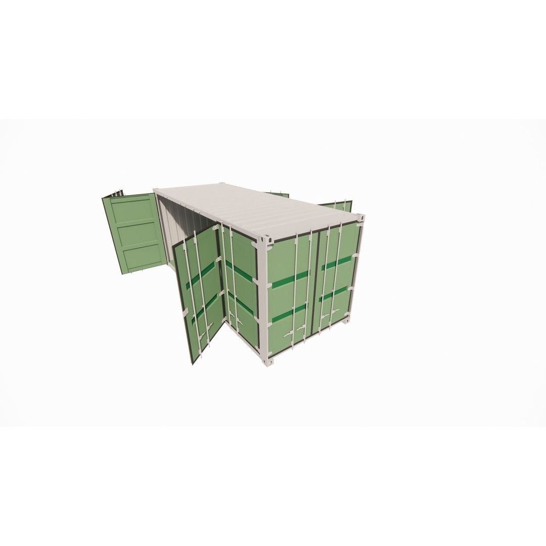 Conex 3D Model – Industrial Container, PBR Textures, Game Ready Formats - View 4