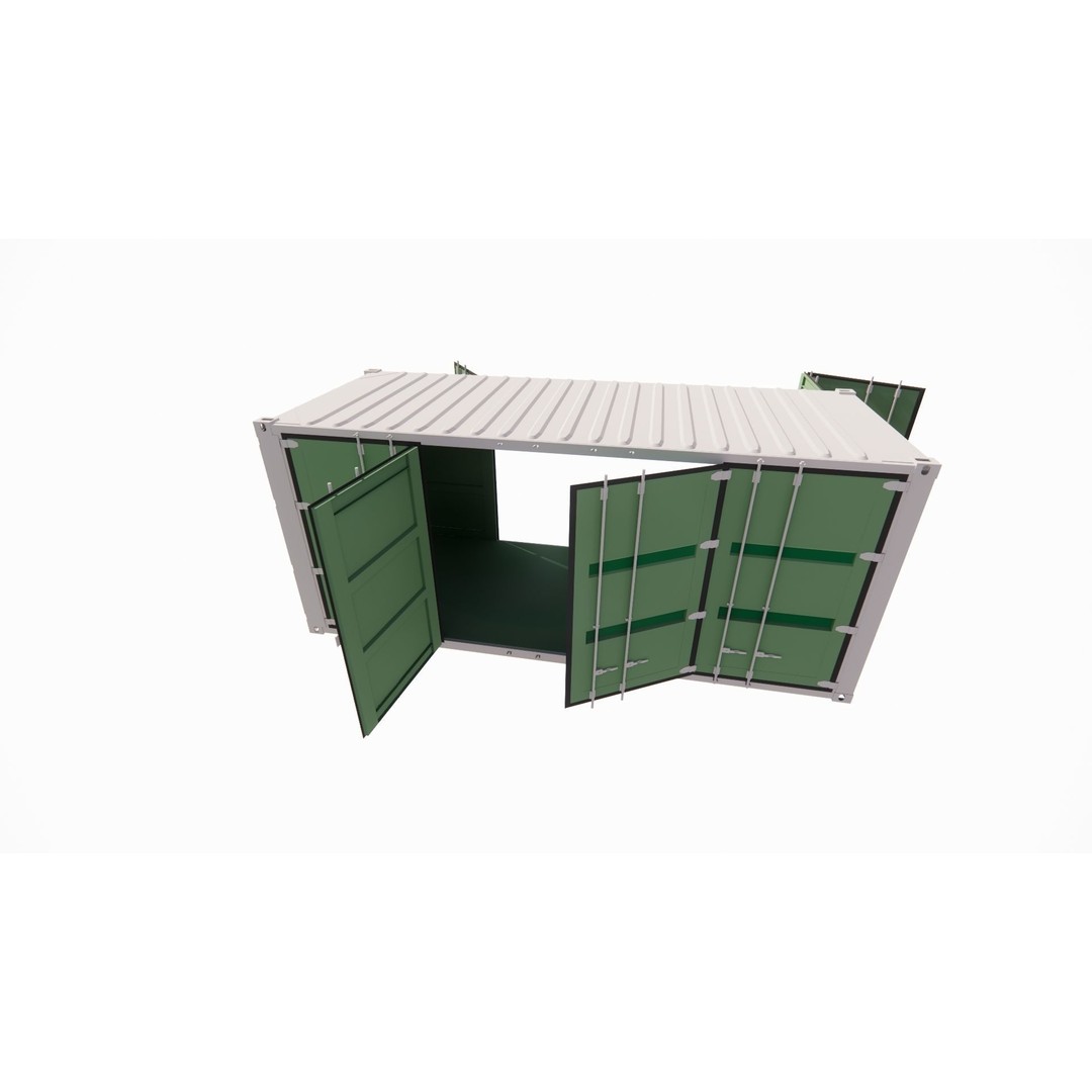 Conex 3D Model – Industrial Container, PBR Textures, Game Ready Formats - View 7
