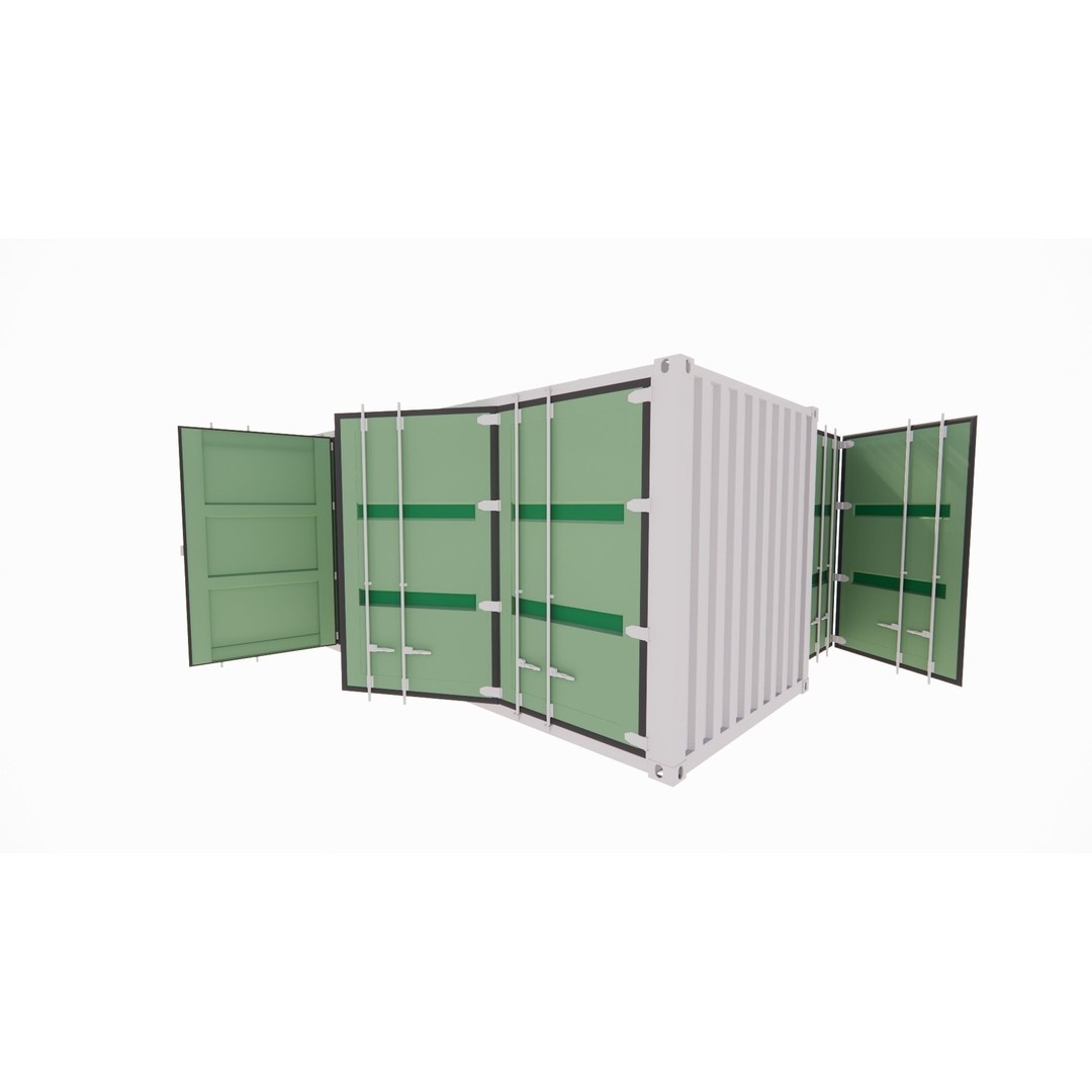 Conex 3D Model – Industrial Container, PBR Textures, Game Ready Formats - View 9