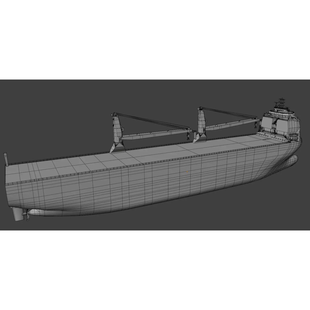 BBC Chartering Multipurpose Heavy Lift Vessel 3D Model – Low Poly PBR Asset, FBX - View 14