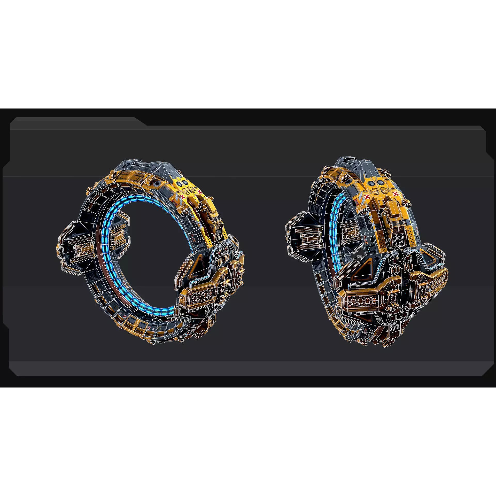 Heavy JumpGate JG4 - Low-Poly Game-Ready 3D Model