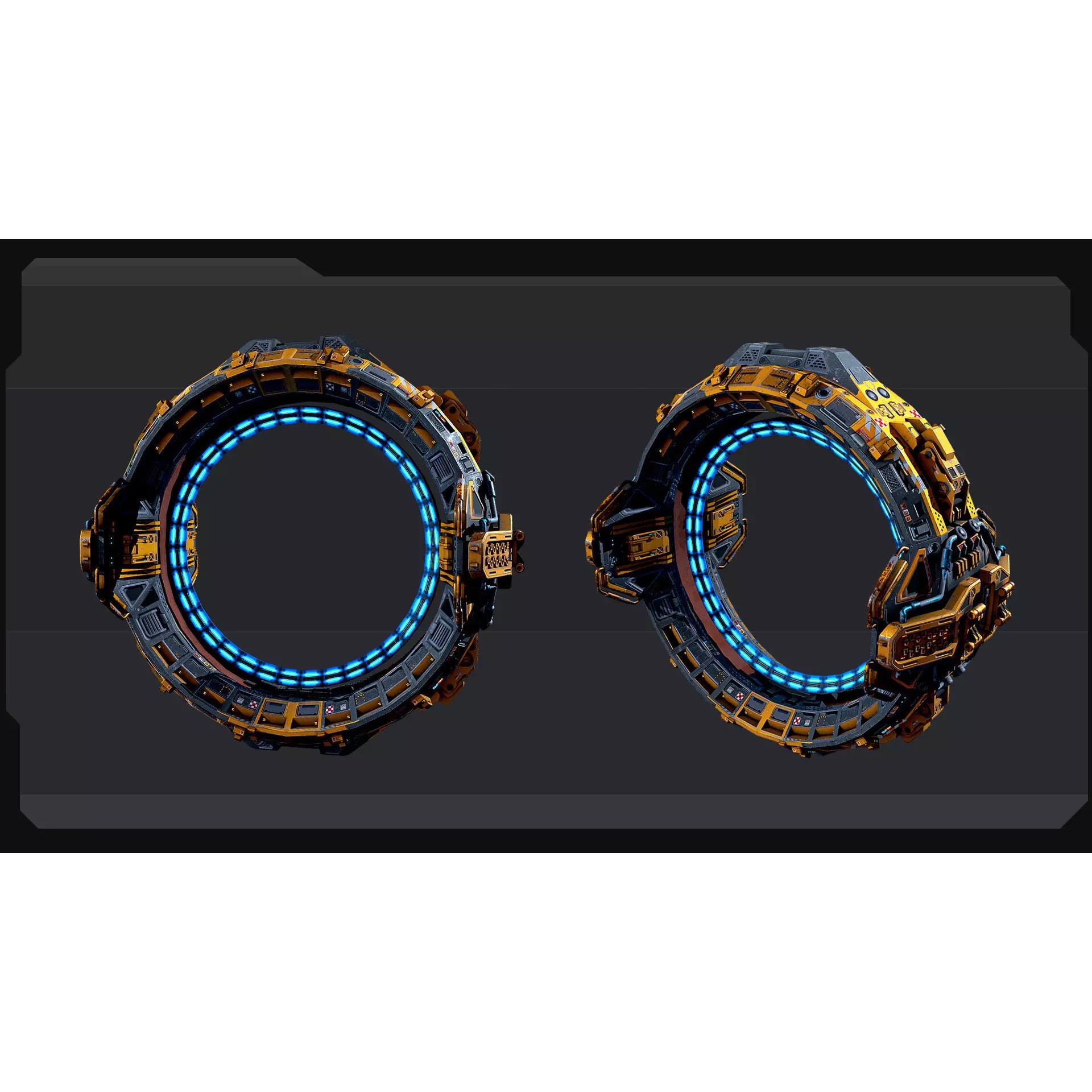 Heavy JumpGate JG4 - Low-Poly Game-Ready 3D Model - View 3