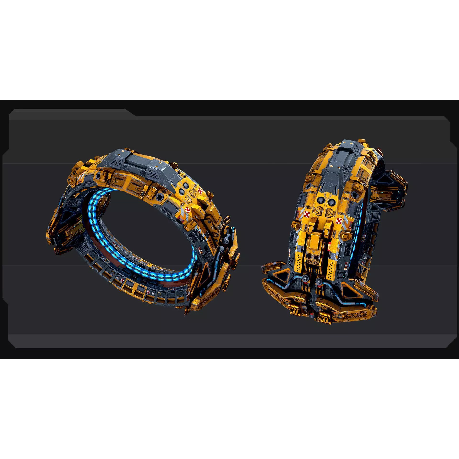 Heavy JumpGate JG4 - Low-Poly Game-Ready 3D Model - View 4