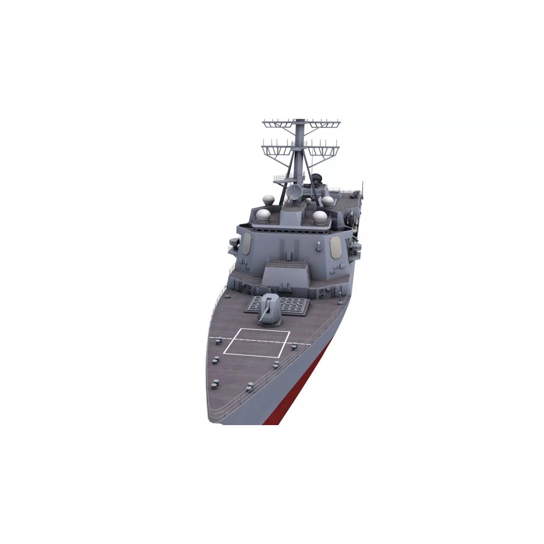 USS Mustin 3D Model – High-Quality Military Watercraft, FBX, OBJ - View 7