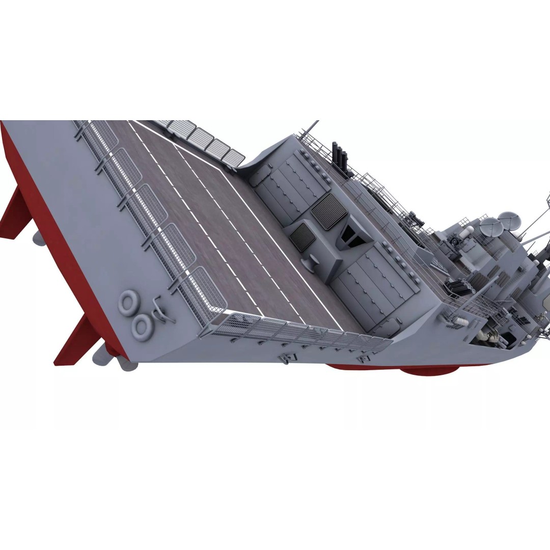 USS Mustin 3D Model – High-Quality Military Watercraft, FBX, OBJ - View 8