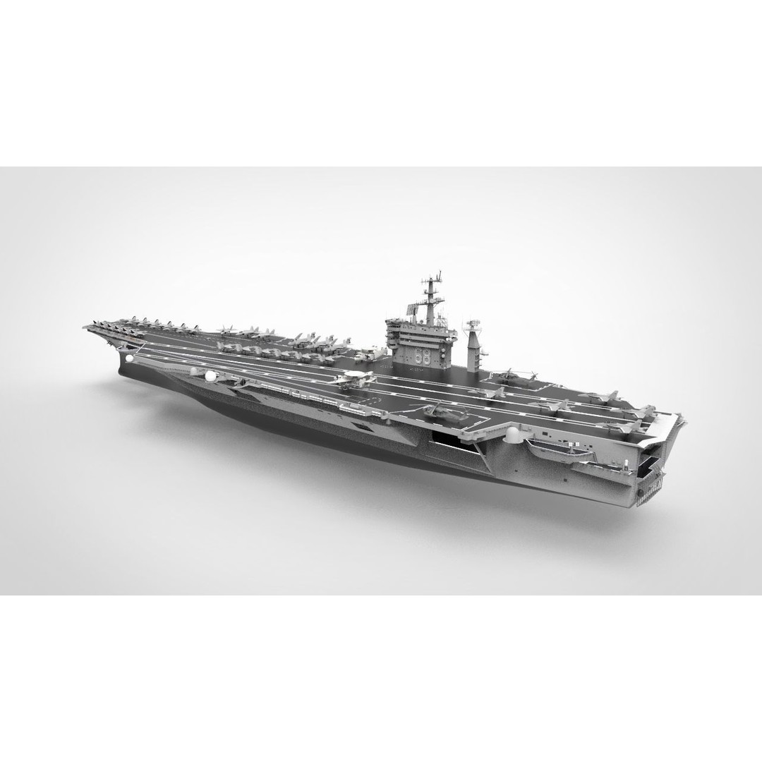 USS Nimitz CVN 68 3D Model – High Poly Military Ship, FBX & Blender
