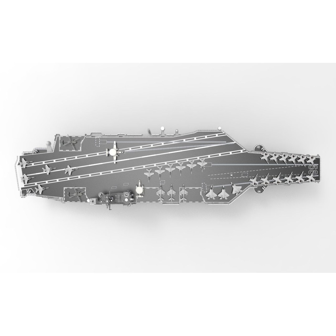 USS Nimitz CVN 68 3D Model – High Poly Military Ship, FBX & Blender - View 3