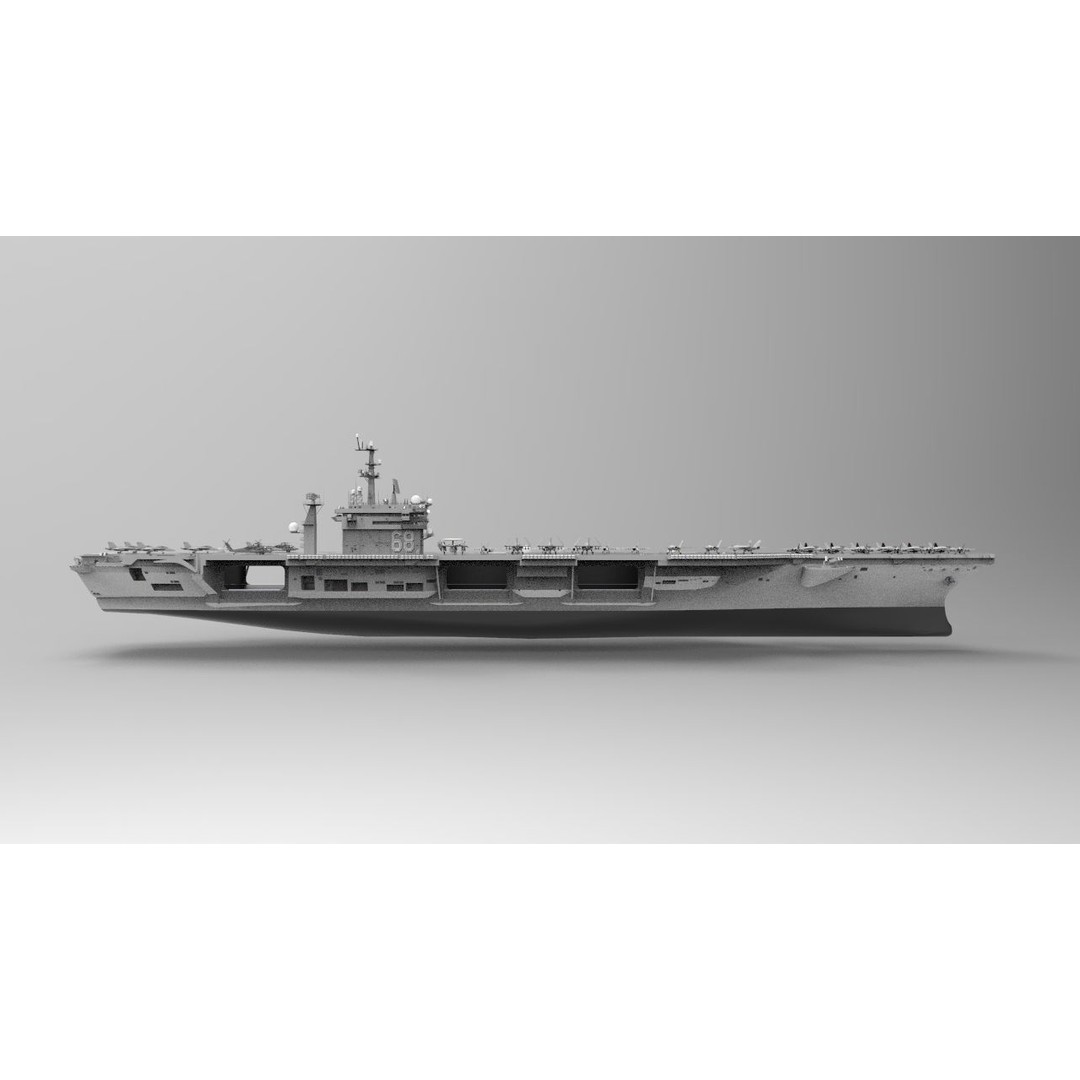 USS Nimitz CVN 68 3D Model – High Poly Military Ship, FBX & Blender - View 5
