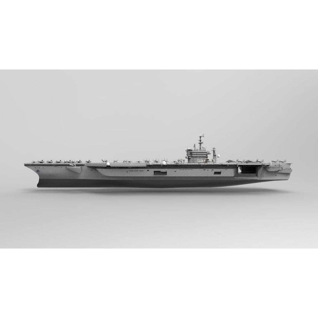 USS Nimitz CVN 68 3D Model – High Poly Military Ship, FBX & Blender - View 6