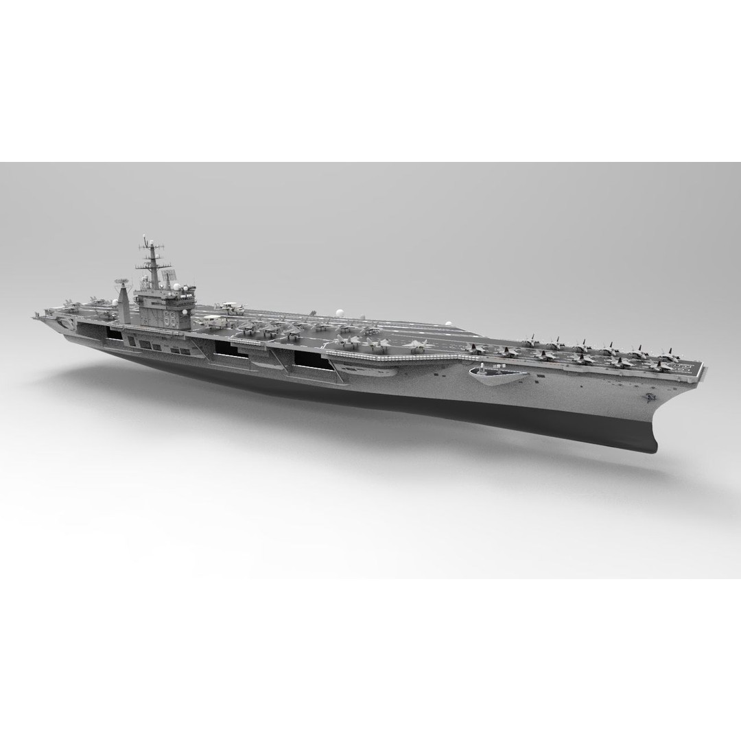USS Nimitz CVN 68 3D Model – High Poly Military Ship, FBX & Blender - View 7