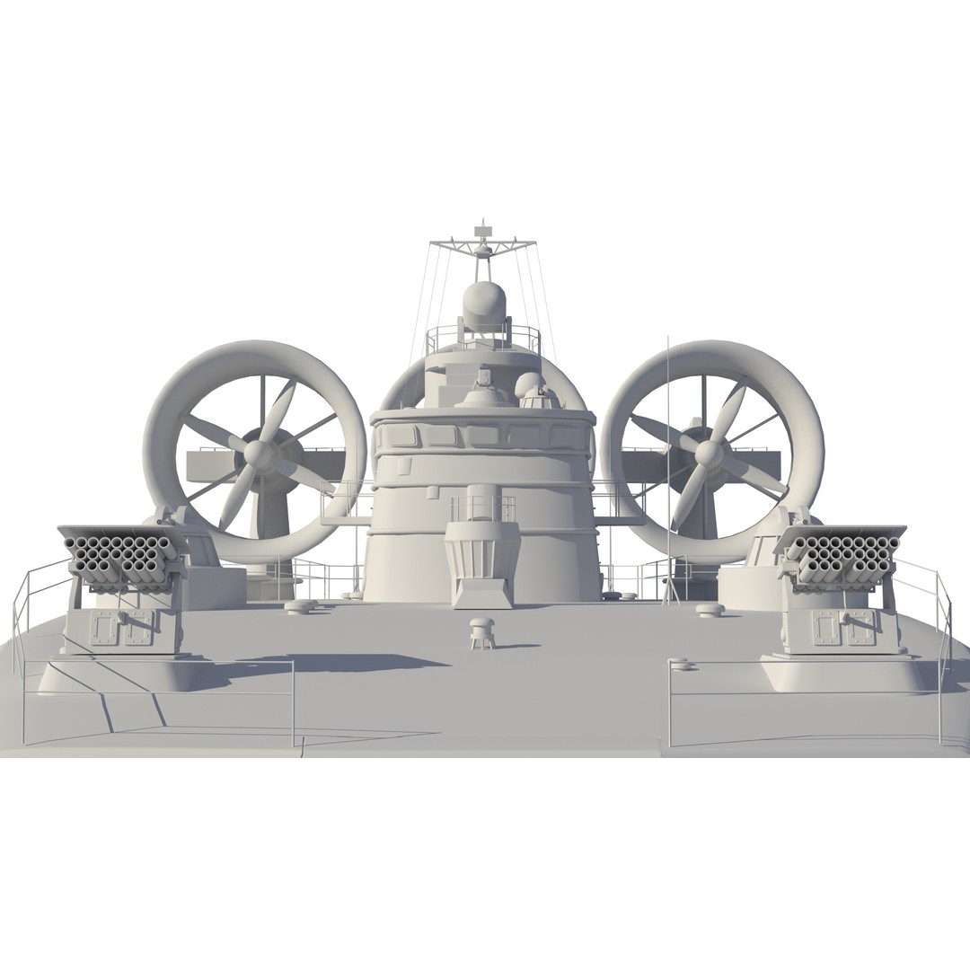 Chinese Bison Hovercraft 3D Model – PBR Military Watercraft, FBX, OBJ - View 31