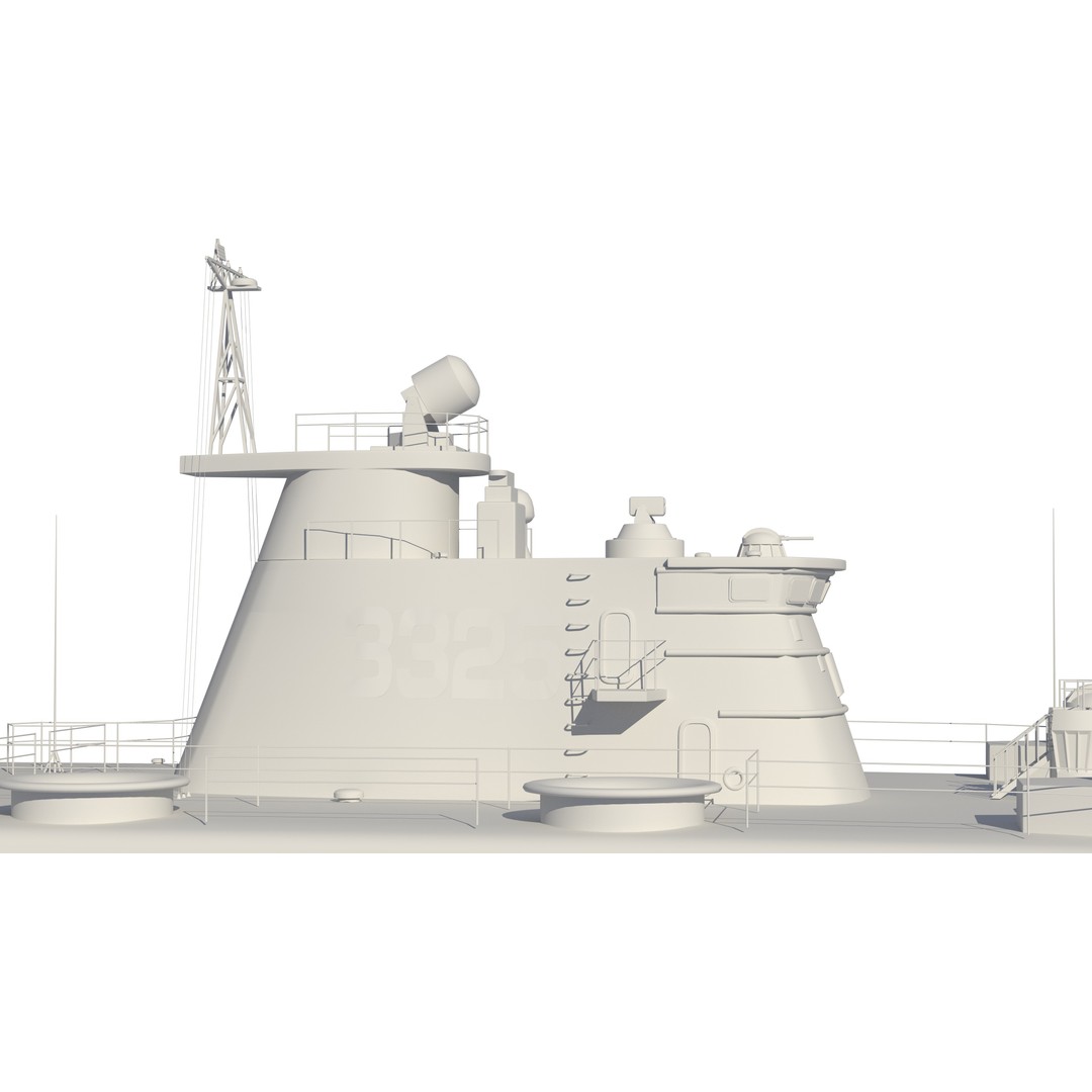 Chinese Bison Hovercraft 3D Model – PBR Military Watercraft, FBX, OBJ - View 34