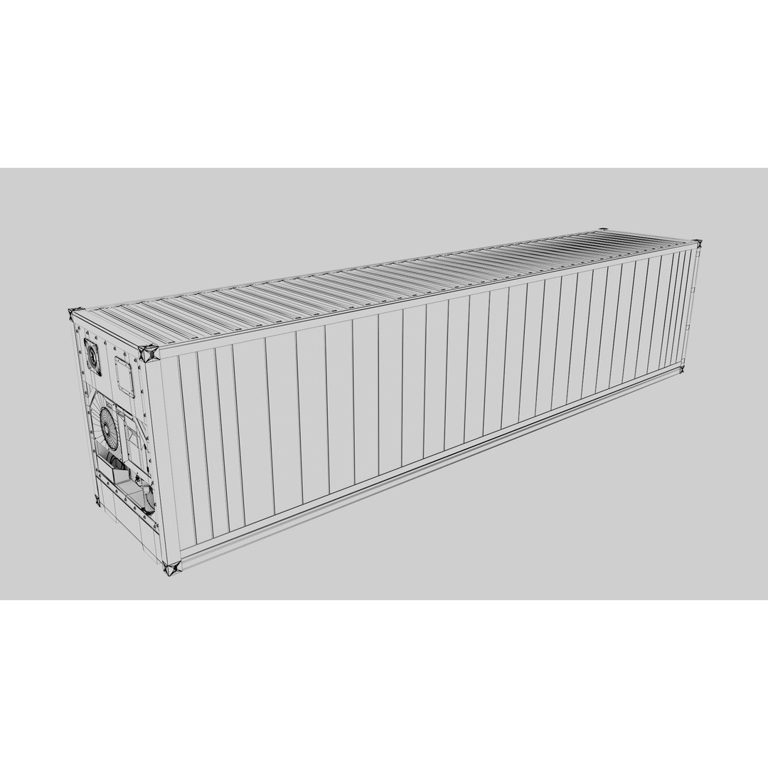 40ft MSC Container Reefer CARRIER 3D Model – High Cube PBR Asset, FBX