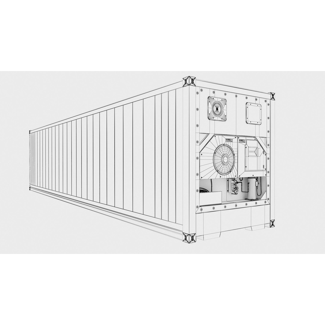 40ft MSC Container Reefer CARRIER 3D Model – High Cube PBR Asset, FBX - View 13