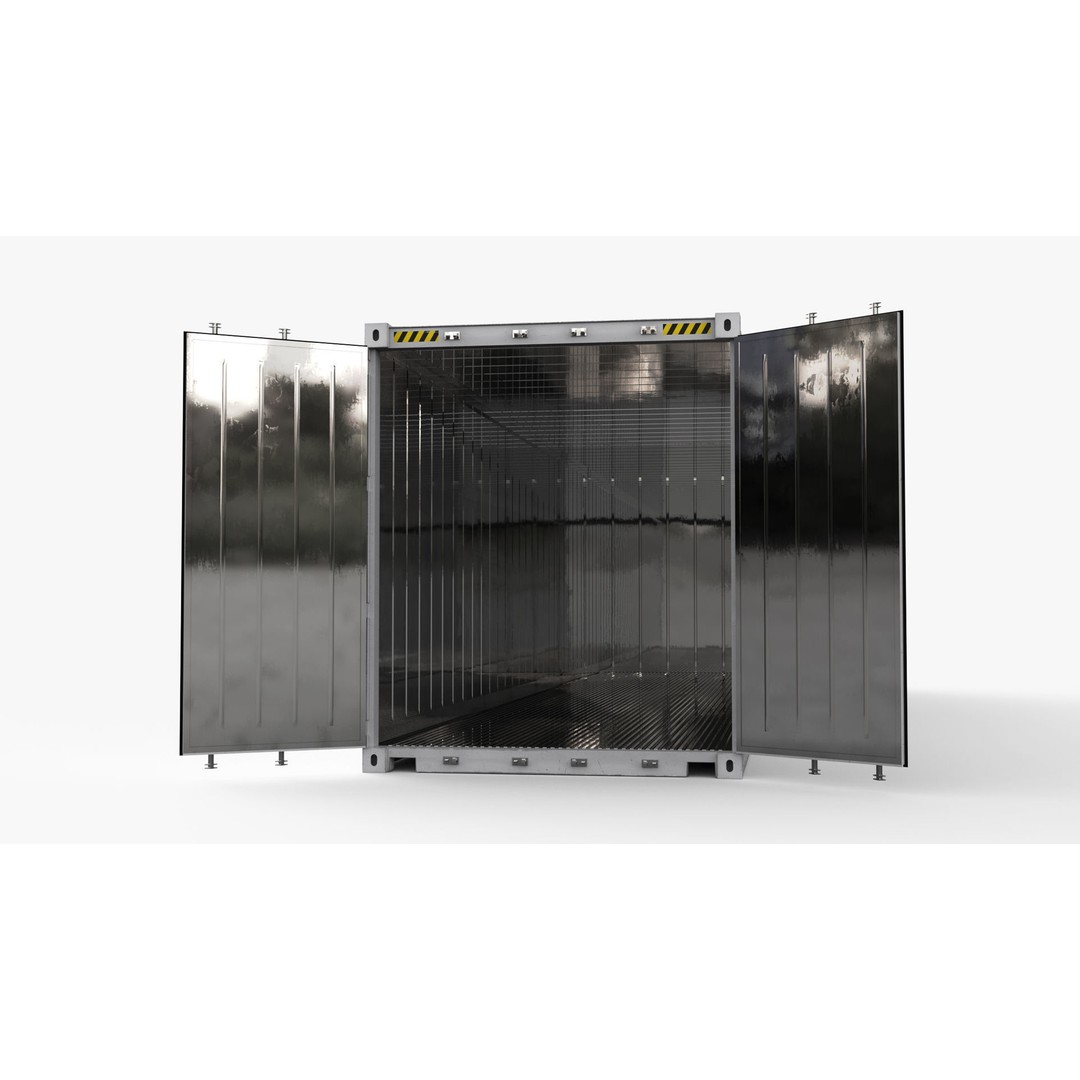 40ft MSC Container Reefer CARRIER 3D Model – High Cube PBR Asset, FBX - View 9