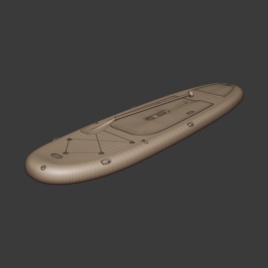 Inflatable Paddleboard 3D Model – Realistic Low Poly FBX Asset - View 11
