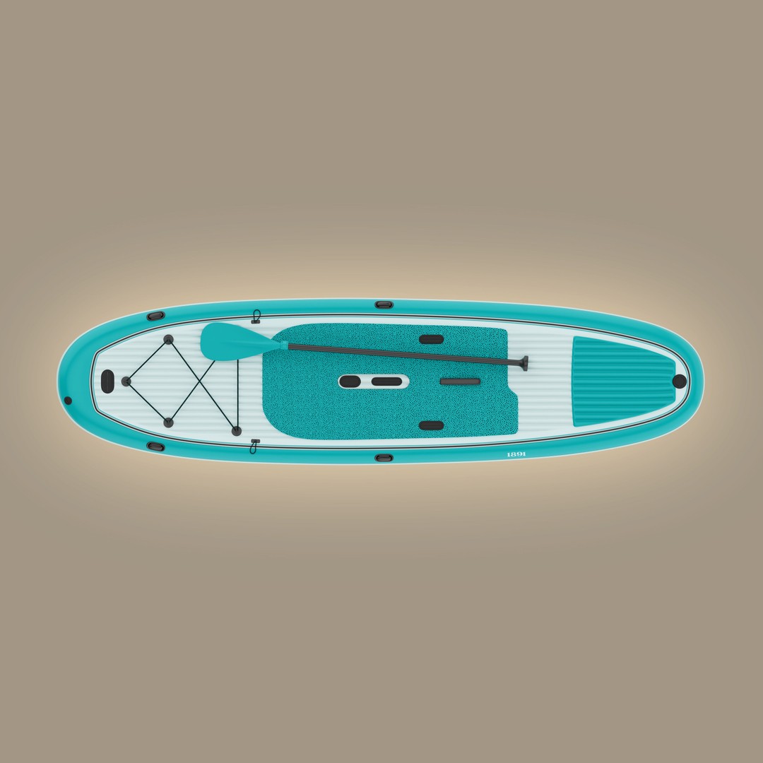 Inflatable Paddleboard 3D Model – Realistic Low Poly FBX Asset - View 6