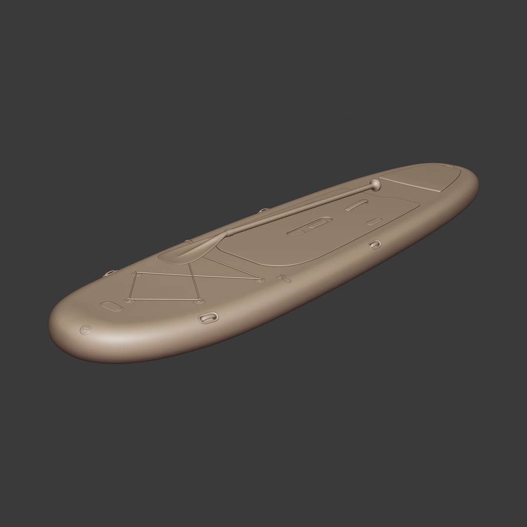 Inflatable Paddleboard 3D Model – Realistic Low Poly FBX Asset - View 7